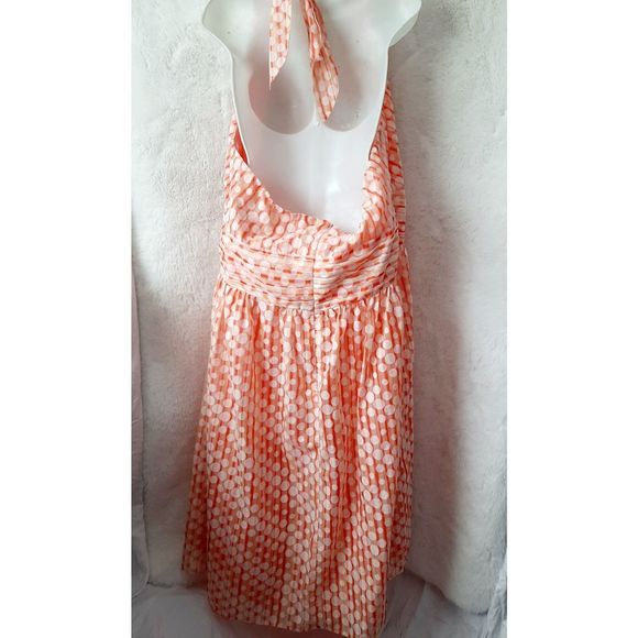 Cato sz 26 plus orange halter circles full dress - Picture 2 of 5
